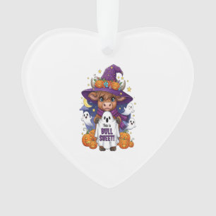 Cute Highland Cow Halloween Ornament