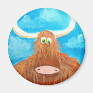 CUTE HIGHLAND COW MAGNET