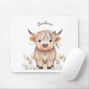 Cute Highland Cow Mouse Mat