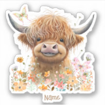 Cute Highland Cow Personalised