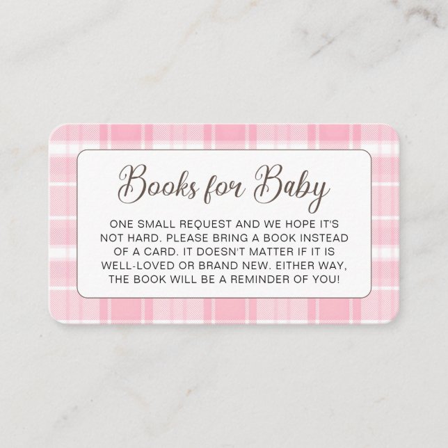 Cute Highland Cow Pink Baby Shower Enclosure Card  (Front)