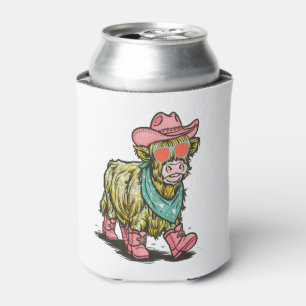Cute Highland Cow Png, Western Can Cooler