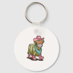 Cute Highland Cow Png, Western Key Ring