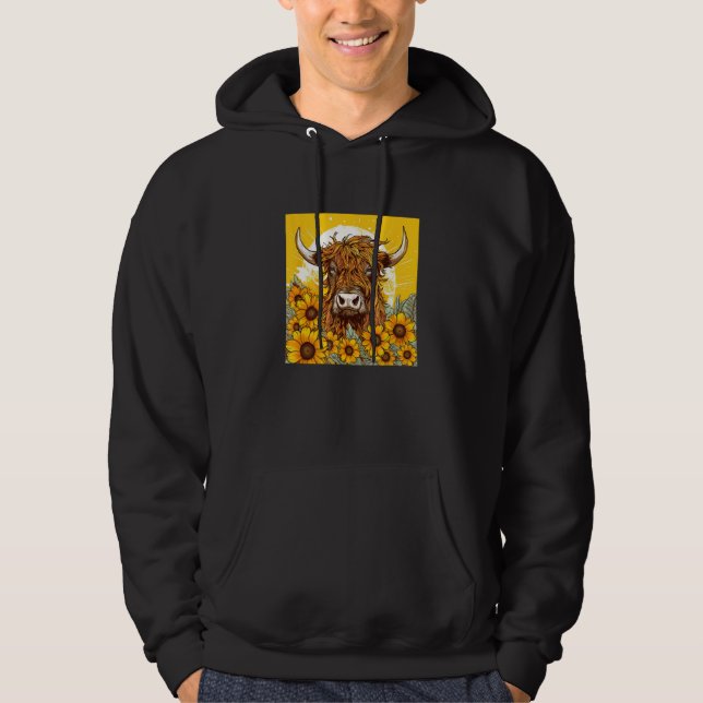 Cute Highland Cow Scotland Men Women Kids 1 Hoodie (Front)