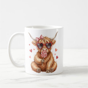 Cute Highland Cow Valentine Mug