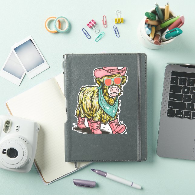 Cute Highland Cow , Western (iPad Cover)