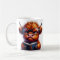 Cute Highland Cow With Glasses Reading