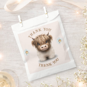 Cute Highlands Scottish Cow Favour Bags