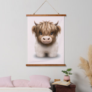 Cute Highlands Scottish Cow Hanging Tapestry