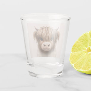 Cute Highlands Scottish Cow Shot Glass