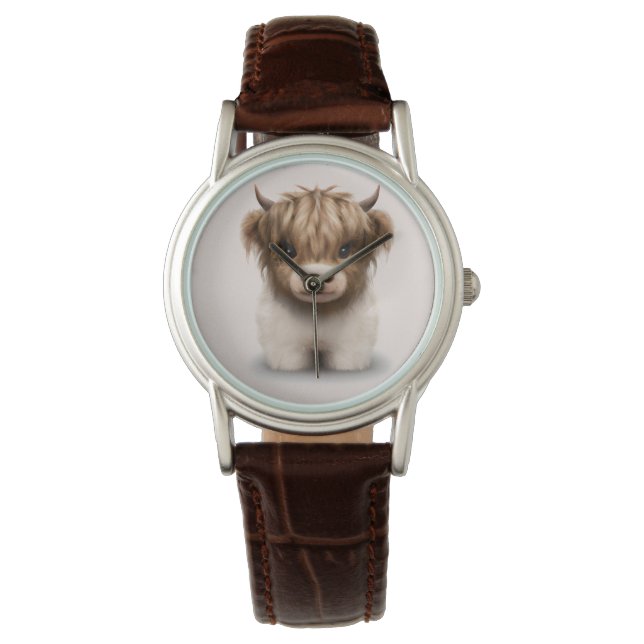 Cute Highlands Scottish Cow Watch (Front)