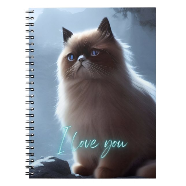 Cute Himalayan Cat I Love You Journal (Front)