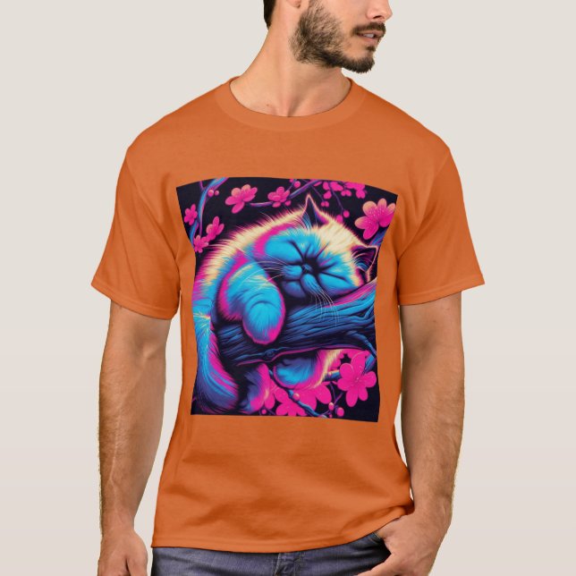 Cute himalayan cat sleeping friends T-Shirt (Front)