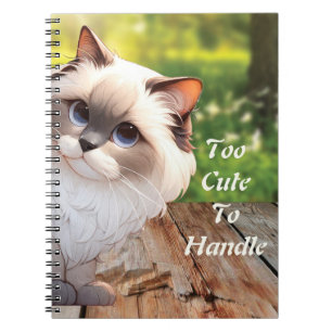 Cute Himalayan Peek Around Cat Notebook