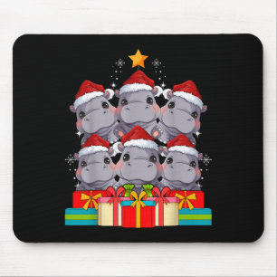 Cute Hip Le Hiptamus Christmas Tree Xmas Hat  Mouse Mat