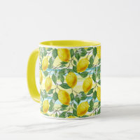 Cute Hip Tropical Summer Lemon Fruit Pattern