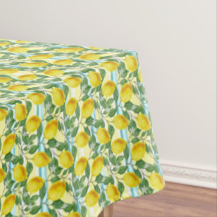 Cute Hip Tropical Summer Lemon Fruit Pattern Tablecloth