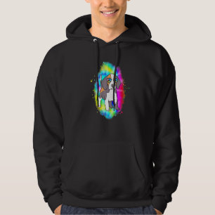 Cute Hippie Beagle Tie Dye Peace Sign Dog Hoodie