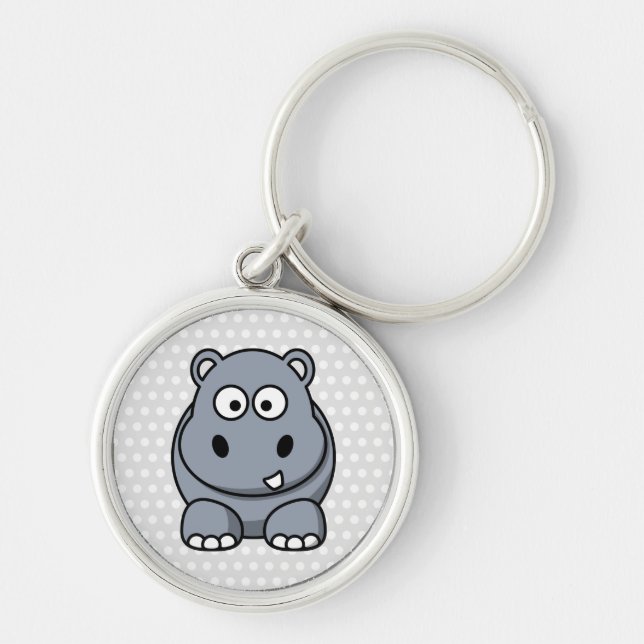 Cute Hippo Key Ring (Front)
