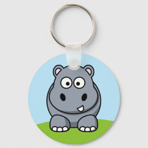 Cute Hippo Key Ring