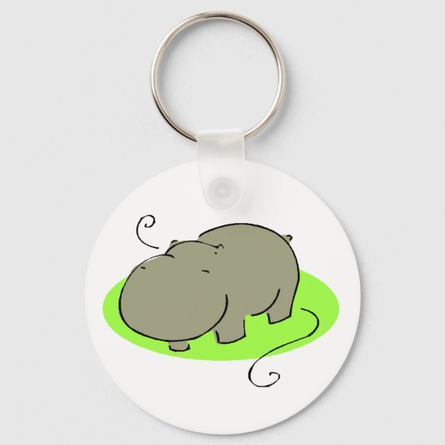 Cute Hippo Keychain (Front)
