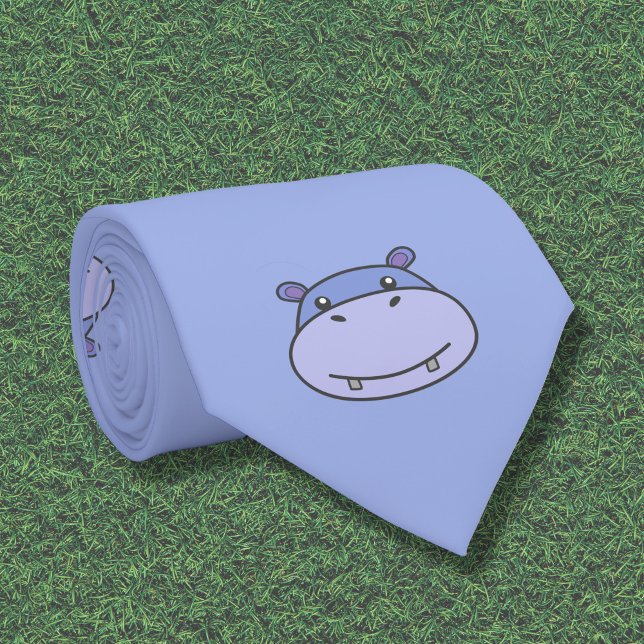 Cute Hippo Neck Tie (Cute Hippo Neck Tie)