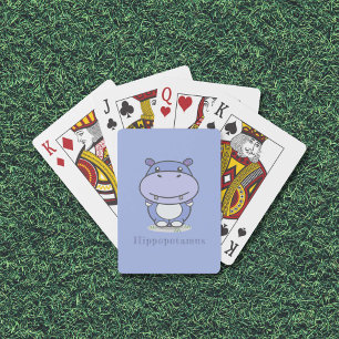 Cute Hippo Playing Cards
