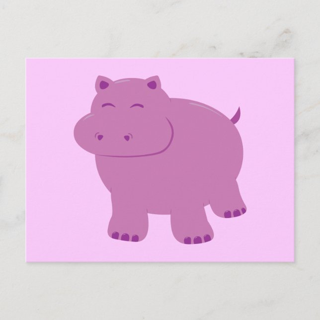 Cute Hippo Postcard (Front)