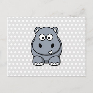 Cute Hippo Postcard