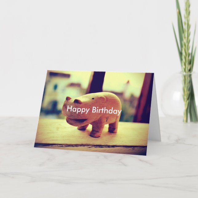 Cute Hippo Toy Card (Front)