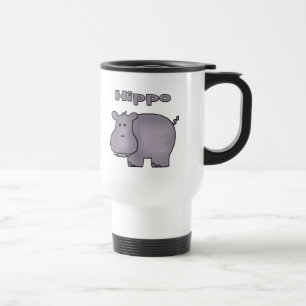 Cute Hippo Travel Mug