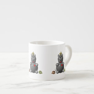 Cute Hippo with Hamsters Espresso Cup