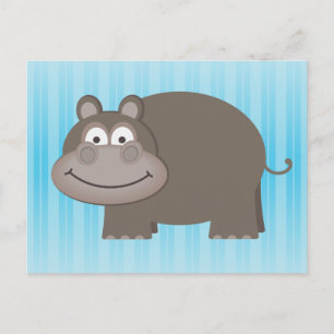 Cute Hippopotamus Postcard
