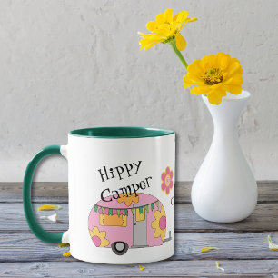 Cute Hippy Camper Personalised Mug