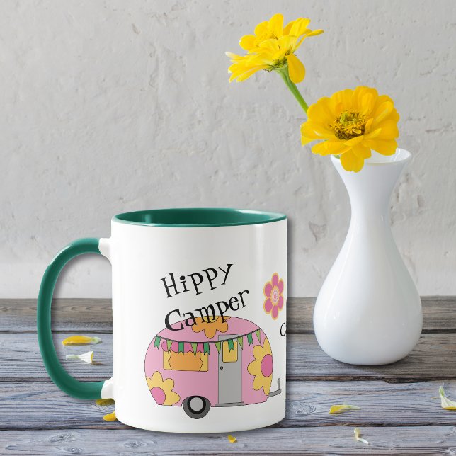 Cute Hippy Camper Personalised Mug (Creator Uploaded)