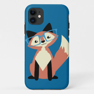 Cute Hipster Glasses Fox iPhone 11 Case