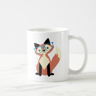 Cute Hipster Glasses Fox Coffee Mug