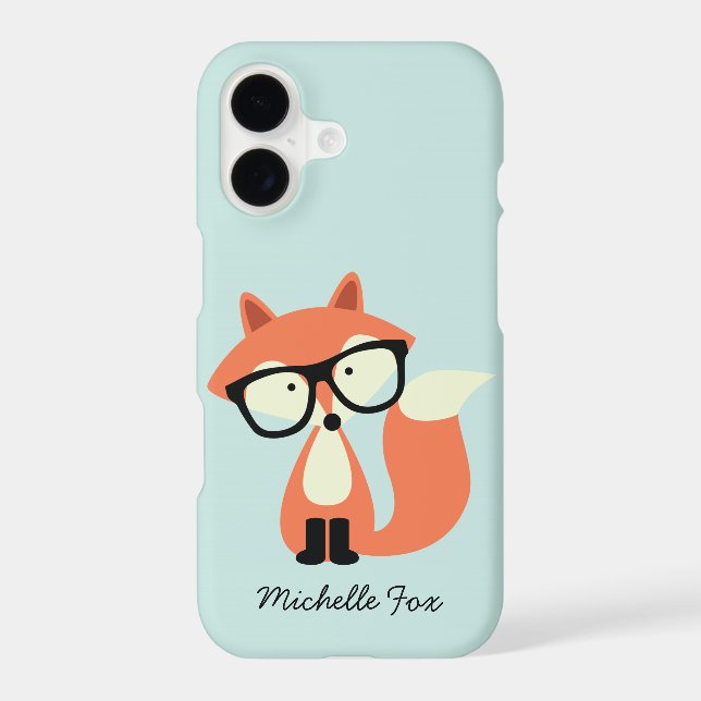 Cute Hipster Red Fox (Back)