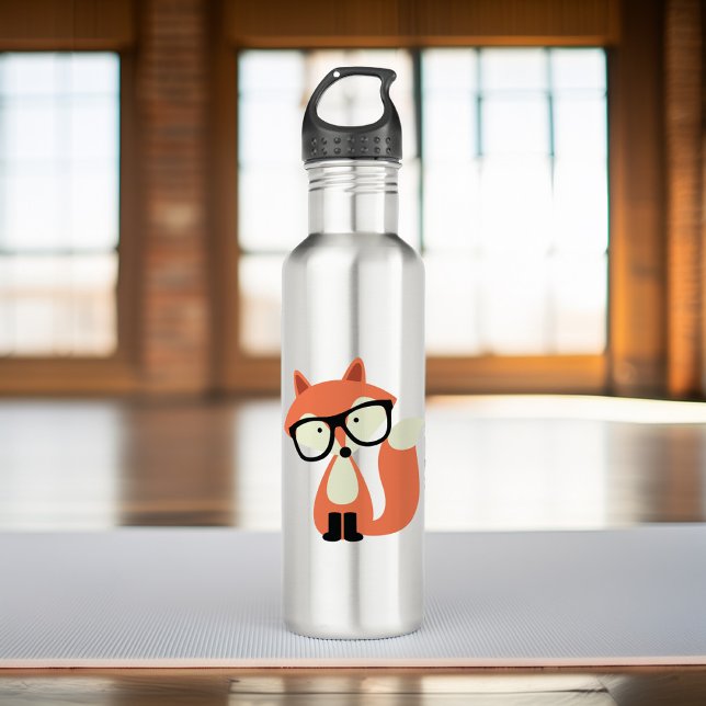 Cute Hipster Red Fox 710 Ml Water Bottle (Creator Uploaded)
