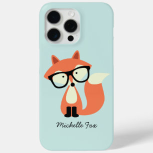 Cute Hipster Red Fox iPhone 15 Pro Max Case