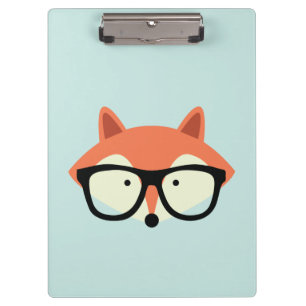 Cute Hipster Red Fox Clipboard