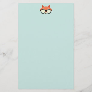 Cute Hipster Red Fox Stationery