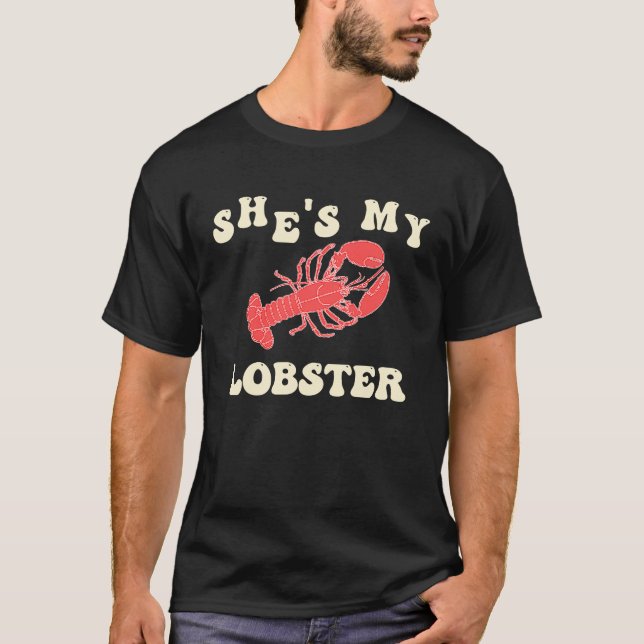 Cute His & Hers Lobster Couple Matching  for Valen T-Shirt (Front)