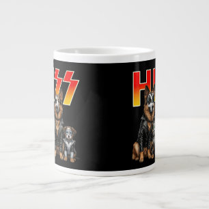 Cute Hiss Cats Rock Kittens Kitty Rocking Music Ca Large Coffee Mug