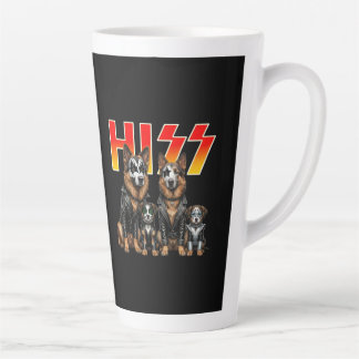 Cute Hiss Cats Rock Kittens Kitty Rocking Music Ca Latte Mug