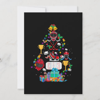 Cute Hockey Christmas Ornament Tree Funny Gift Boy Holiday Card