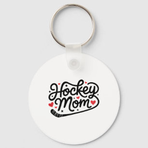 Cute Hockey Mom Hockey Player Mother Key Ring