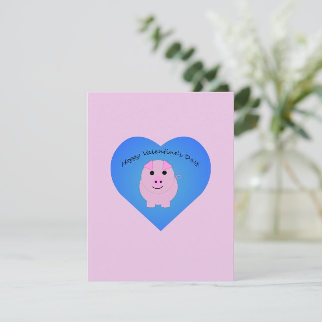 Cute Hoggy Valentine's Day Card (Standing Front)