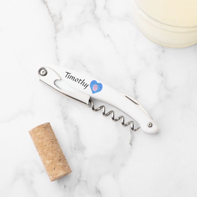 Cute Hoggy Valentine's Day Corkscrew (Front)