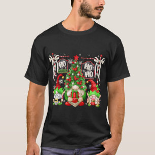 Cute Hohoho Santa Little Helper With Christmas Tre T-Shirt